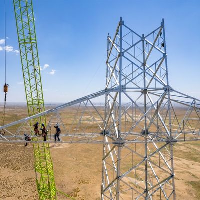 Elektrische Energie Hochspannung Übertragung Turm Stahlpol Antenne Monopol Turm