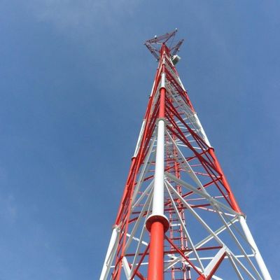3 Beinige Rohrrohr Rohrrohr selbsttragende Stahl Hot Dip Galvanized Telekommunikation Kommunikation Zellturm