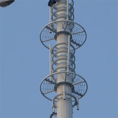 WLAN-Telefonsignal 5G-Zellbasisstation Stahl-Telekommunikationsmonopolturm 5 10 20 25 30 35 40 Meter