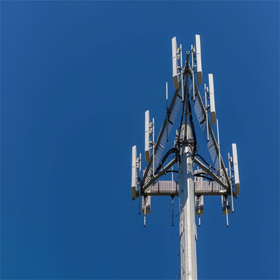 Zellantenne Telekommunikation Hot Dip Galvanized Monopole Tower 10 -60 M