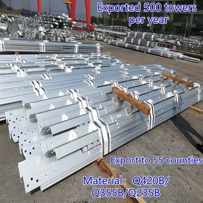 3-Beiniger Winkelstahl-Turm Kommunikationsturm Q235 Stahl 25m LTE-Netz Wetterfest Ländliche Gebiete
