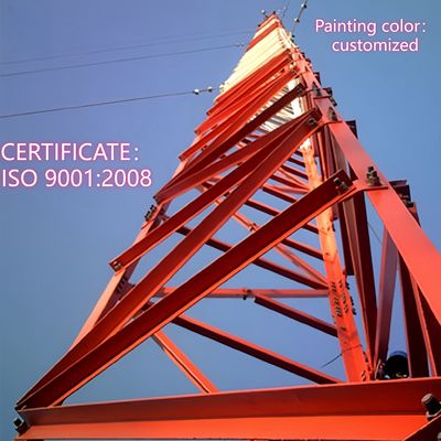 3-Beiniger Winkelstahl-Turm Kommunikationsturm Q235 Stahl 25m LTE-Netz Wetterfest Ländliche Gebiete