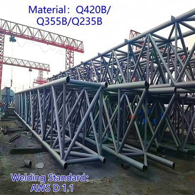 Drei-Röhren-Telekommunikationsturm aus Kohlenstoffstahl 33m LTE-Signal ländliche Gebiete windbeständig