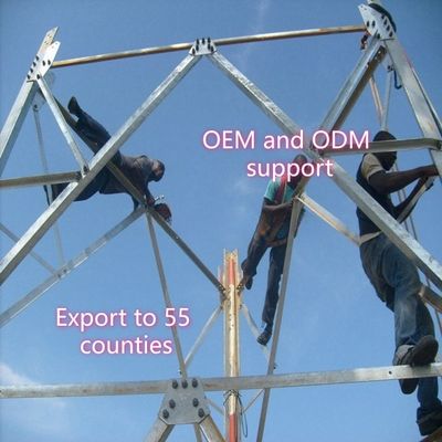 3-Bein-Winkelstahl-Turm Kommunikationsturm Q355 Stahl 28m Mobilfunknetz Windbeständig Küstenregionen