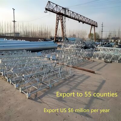 60M 3-Röhre kundenspezifisch 3 Beine Galvanisiertes Stahl selbsttragende WLAN GSM Mikrowelle Telekommunikationsbasestation Turm