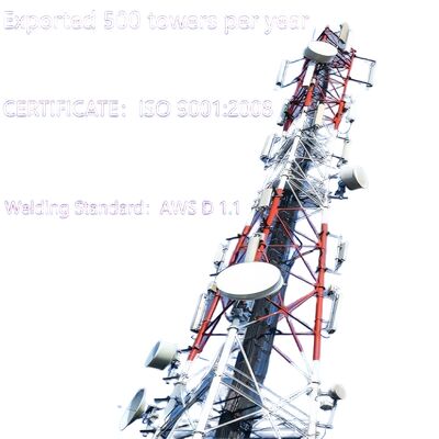 3 Beine Tubulierter Nahtlosstahl 20 30 40M Galvanisierter 5G GSM Cdma Isp Telekommunikationsturm