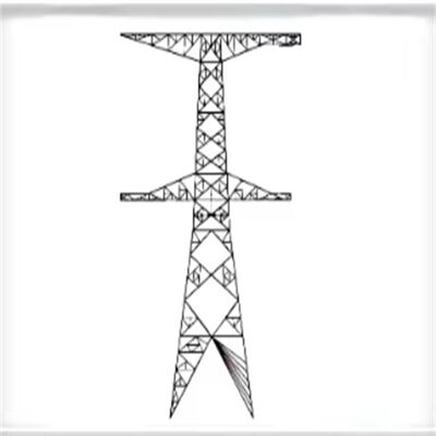 Dauerhafter galvanisierter Stahl Stromübertragungsturm 66KV 132KV Mehrkreislauf-Stromnetzmast