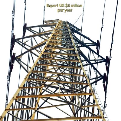 Dauerhafter galvanisierter Stahl Stromübertragungsturm 66KV 132KV Mehrkreislauf-Stromnetzmast