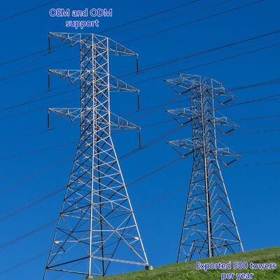 10KV 380KV Power Transmission Tower Hot Dip Galvanized Lattice Angle Steel High Voltage Utility Pole