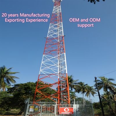 3-beiniger Winkel-Kommunikationsturm aus verzinktem Stahl, 30 m, rostfrei, 5G-Signal, städtische Abdeckung für den Außenbereich