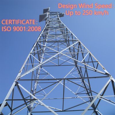 Langlebiger, 4-beiniger, abgewinkelter Stahlturm mit Schrauben, Muttern und Unterlegscheiben, die den ISO 898- und DIN 7990-Standards für mechanische Zuverlässigkeit entsprechen