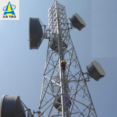 4 Legged Angular Steel Tower designed to meet ANSI TIA and EN standards offering support for telecom and power infrastructure projects