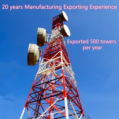 4 Legged Angular Steel Tower designed to meet ANSI TIA and EN standards offering support for telecom and power infrastructure projects