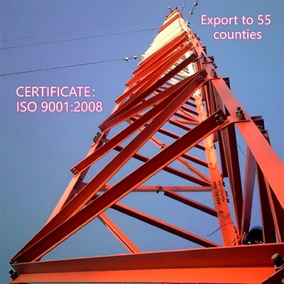 Robuster, abgespannter Drahtturm, der für raue Windbedingungen ausgelegt ist, mit hochfestem Stahl und ISO-zertifizierten Schrauben und Muttern.