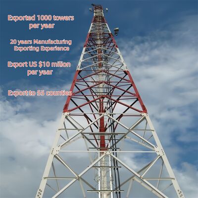 3 Beine Winkelstahlturm Dreiecksturmkörper mit gleicher oder variabler Neigung und Winkelstahlquerschnitt für die Kommunikation