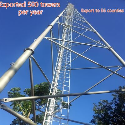 3 Legged Tubular Steel Tower Suitable for Various Industrial Uses Featuring Corrosion Resistant Materials