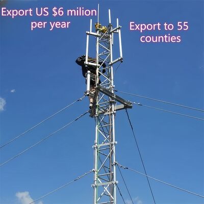 80-150 m hohe Stabilität Gewirkt Draht Turm für grenzüberschreitende Fernkommunikation Mikrowellen