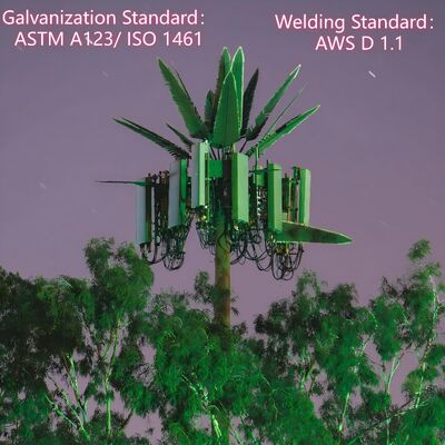 13 19 25M Park Area Bionic Baum Tarnstahl Selbsttragende Außen 5G 4G Satelliten-Telekommunikationsturm