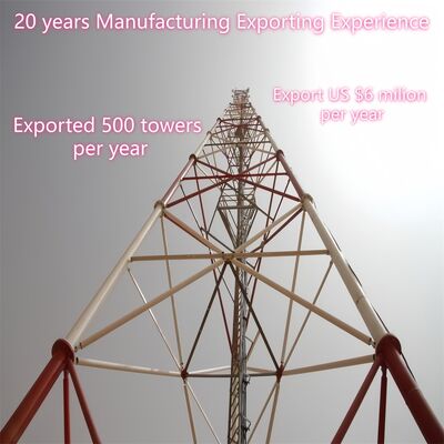 19 27 35M Wartungsarme 3-beinige rohrförmige verzinkte Stahl-selbsttragende Outdoor 5G 4G Mikrowellen-Langzeitmast