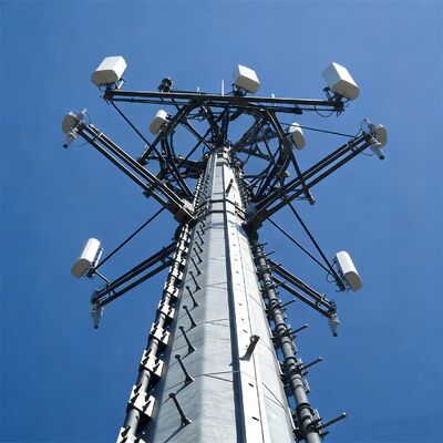 20 28 36M Landschaftsfreundlicher Monopol-Röhrenmast aus verzinktem 5G-4G-Mikrowellen-Stadtszenario für den Außenbereich