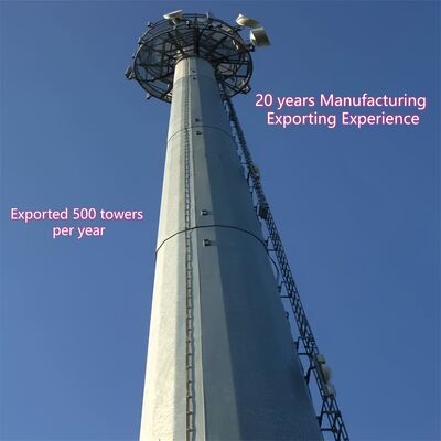 20 28 36M Landschaftsfreundlicher Monopol-Röhrenmast aus verzinktem 5G-4G-Mikrowellen-Stadtszenario für den Außenbereich