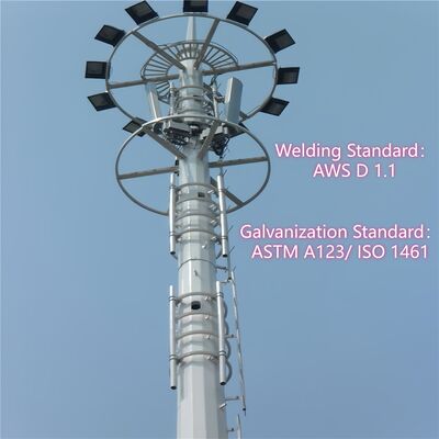 22 30 38M Scenic Monopole Tubular Galvanised Steel Outdoor 5G 4G Wifi Urban Landscape Communication Tower