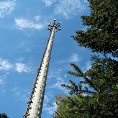 12 18 24 m kompakter Monomast aus verzinktem Stahl, selbsttragend, für den Außenbereich, 5G, 4G, WLAN, kleiner Raum, Telekommunikationsturm