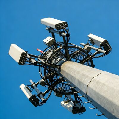14 20 26 m kompakter Monopol aus verzinktem Stahl, selbsttragender 5G-/4G-Satelliten-Telekommunikationsturm für den Außenbereich