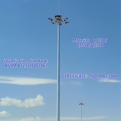 14 20 26 m kompakter Monopol aus verzinktem Stahl, selbsttragender 5G-/4G-Satelliten-Telekommunikationsturm für den Außenbereich