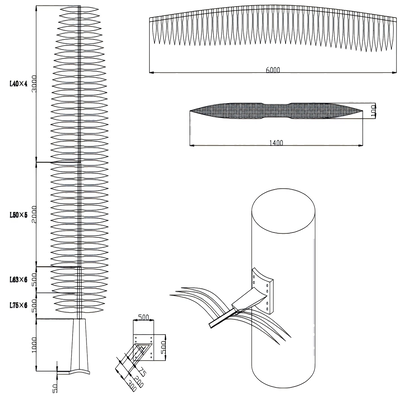 Bionic Tree Tower artificial featuring design codes ANSI TIA 222 G H F and EN 1991 1 4 for structural safety