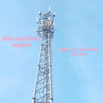 35M wetterfeste 3-beinige rohrförmige Stahlkonstruktion für Telekommunikations-Mikrowellen-Beobachtungs- und Überwachungsinstallationen