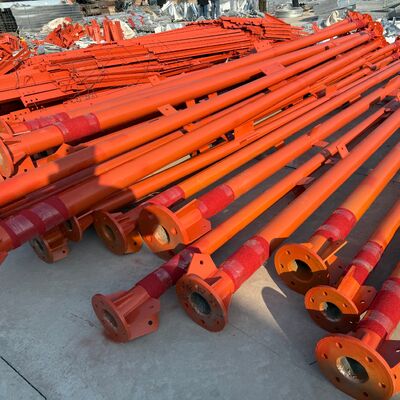 55M wetterfeste 3-beinige rohrförmige Stahlturm mit hoher Schlagfestigkeit für Telekommunikations-Mikrowellen- und Sicherheitsinstallationen