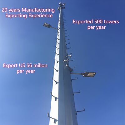 16 24 32M Monopol-Kommunikationsstahlturm, windbeständig für 5G Urban Base Station
