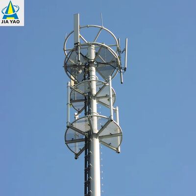 16 24 32M Monopol-Kommunikationsstahlturm, windbeständig für 5G Urban Base Station