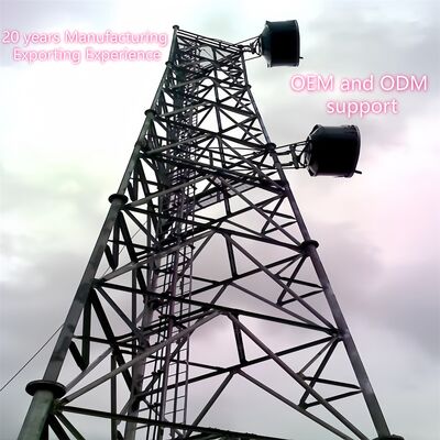 Schwerer 3-beiniger Stahlrohrturm mit feuerverzinkter Oberfläche für verbesserte Korrosionsbeständigkeit im Außenbereich