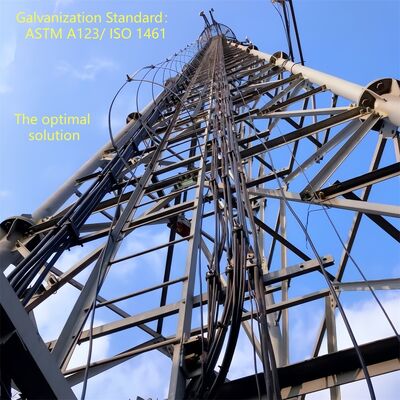Schwerer 3-beiniger Stahlrohrturm mit feuerverzinkter Oberfläche für verbesserte Korrosionsbeständigkeit im Außenbereich