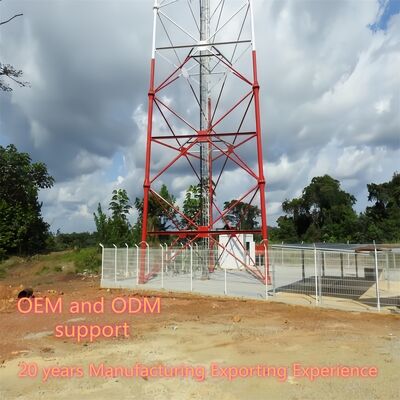 Heavy Duty 3 Legged Tubular Steel Tower Galvanized Telecom Structure Designed for Long Life Outdoor 5G 4G Microwave1