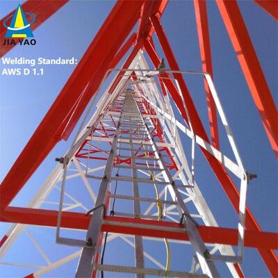 IP66 Dust-Proof 3 Leg Angular Steel Communication Tower For Desert Arid Region