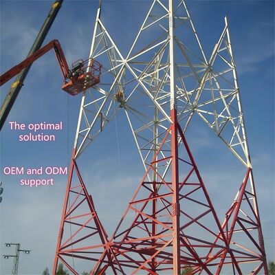 IP65 Weatherproof 4 Leg Lattice Tower Wind Resistant For Outdoor 5G Base Station