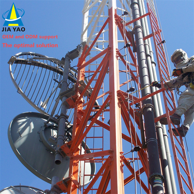 3 Leg Angular Low Maintenance Hot Dip Galvanized Telecommunication Tower 30 Year Service Life