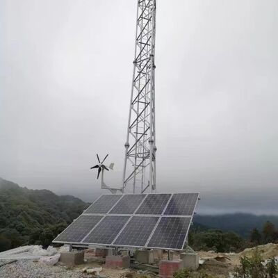 3-beiniger, röhrenförmiger, solarbetriebener Telekommunikationsturm, netzunabhängiger Hybridstrom für abgelegene ländliche Gebiete