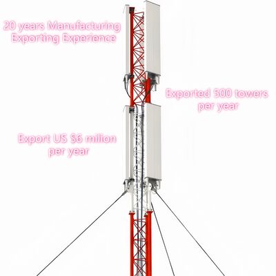 20M 30M Guyed Wire Tower Stabile Struktur für städtische Telekommunikations-Basisstation