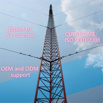 20M 30M Guyed Wire Tower Stabile Struktur für städtische Telekommunikations-Basisstation
