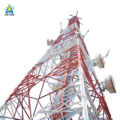 40M 80M Q355 Stahl-4-mit Beinen versehener Telekommunikationsturm, galvanisiert, windbeständig für Hochwindzonen an der Küste