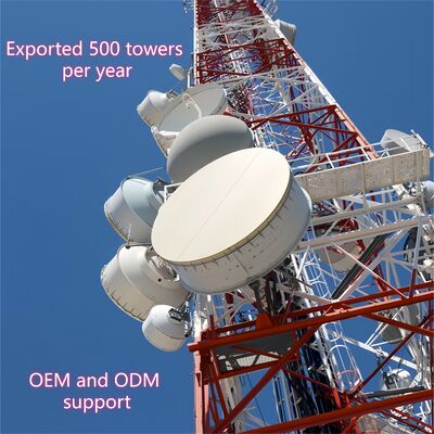 40 m korrosionsbeständiger, vierbeiniger Antennenmast, ISO-zertifiziert für Telekommunikationsinfrastruktur