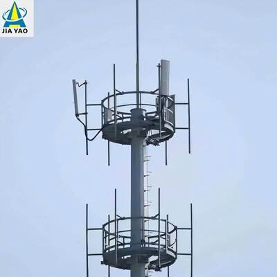27 m langer modularer Monopol-Telekommunikationsturm mit hoher Windbeständigkeit, konzipiert für städtische, dichte Gebiete, 5G-Abdeckung, feuerverzinkte Stahlkonstruktion