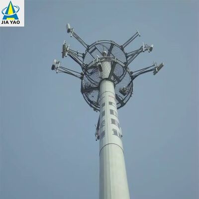 Maßgeschneiderte feuerverzinkte Monopol-Telekommunikationsturmplattform für Antennenerweiterungsprojekt