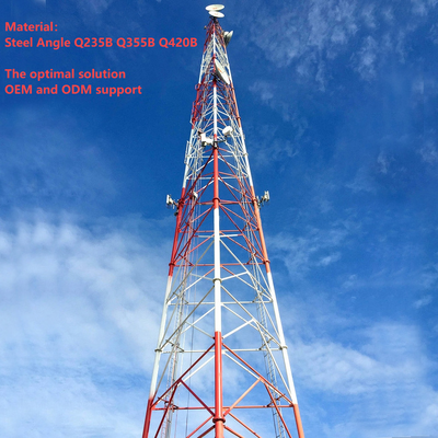 54M Wind Tunnel Tested 3 Tube Tower 150KPH For Coastal City 5G