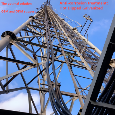 54M Wind Tunnel Tested 3 Tube Tower 150KPH For Coastal City 5G