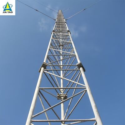 32M Wind Resistant Guyed Communication Tower For Island Telecom Coverage